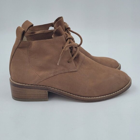 NEW Eileen Fisher Rey Suede Leather Low Heel Lace-Up Ankle Boot Women's Size 6 - Picture 3 of 12